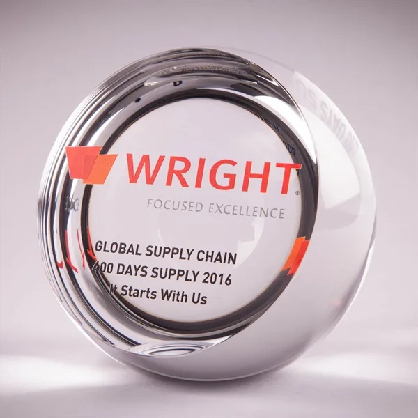 Cut Face Sphere Award with Flat Bottom
