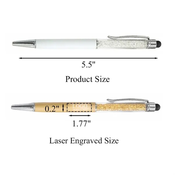 Crystal Stylus Retractable Ballpoint Pen - Crystal Stylus Retractable Ballpoint Pen - Image 2 of 13