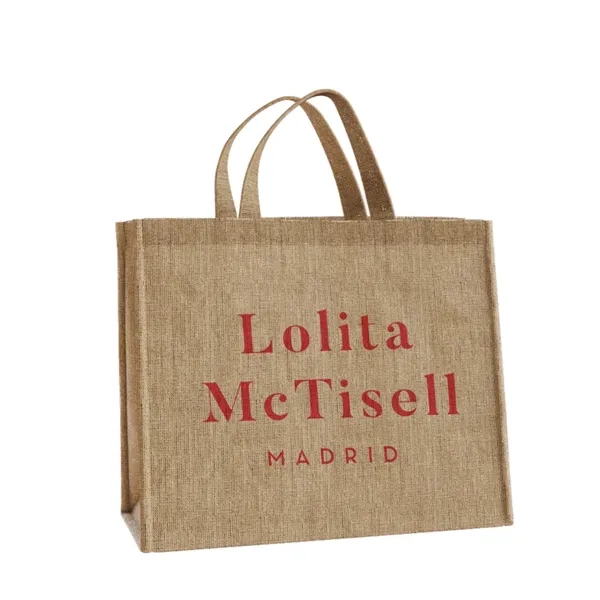 Small Jute Tote Bags - Small Jute Tote Bags - Image 6 of 6