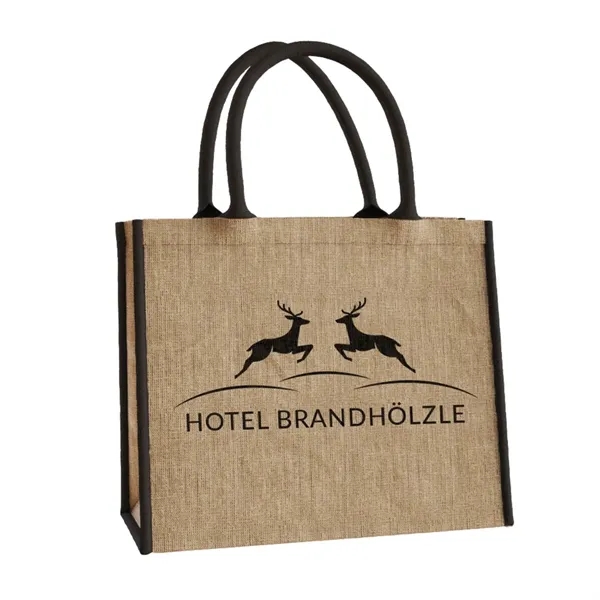 Custom Large Jute Tote - Custom Large Jute Tote - Image 5 of 6