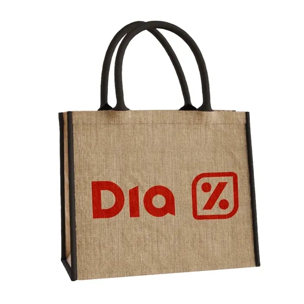 Custom Large Jute Tote - Custom Large Jute Tote - Image 6 of 6