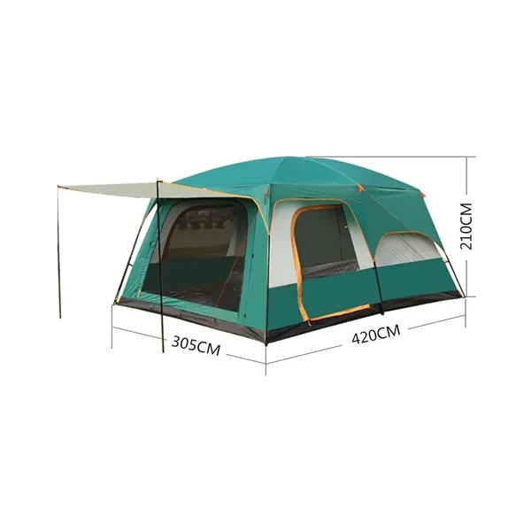 Weatherproof Cabin Shelter Family Camping Tent w/ Carry Bag - Weatherproof Cabin Shelter Family Camping Tent w/ Carry Bag - Image 1 of 5