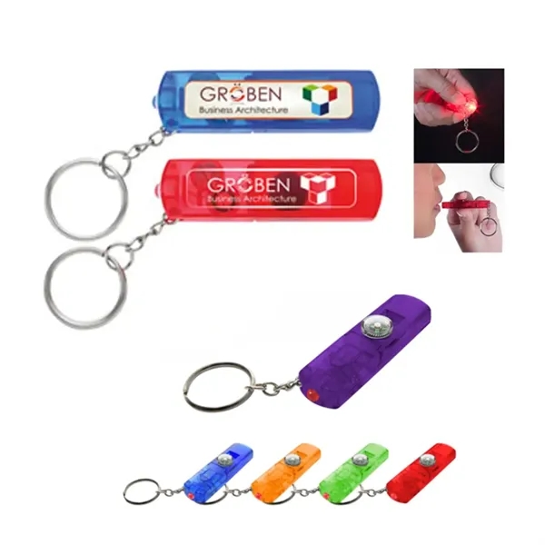 Keychain Light Safety Whistle With Compass - Keychain Light Safety Whistle With Compass - Image 0 of 3