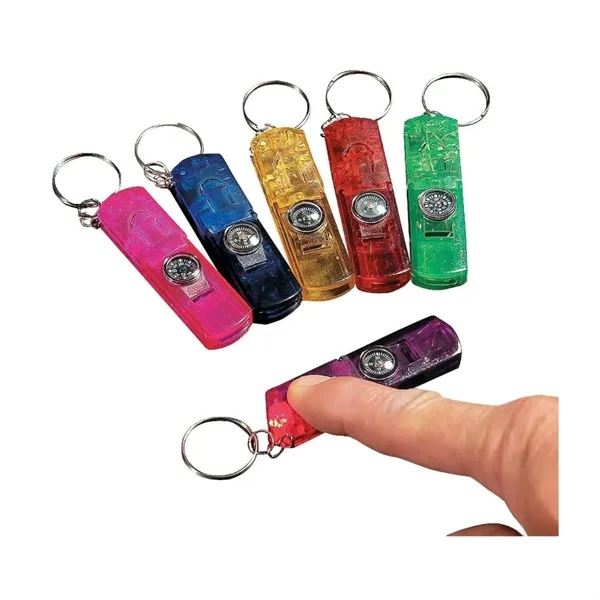 Keychain Light Safety Whistle With Compass - Keychain Light Safety Whistle With Compass - Image 1 of 3