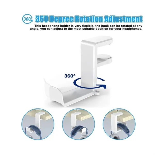 Rotating Headphone Stand Hanger - Rotating Headphone Stand Hanger - Image 2 of 4