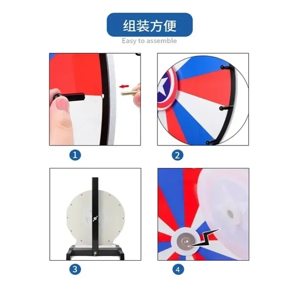 Spinning Prize Editable Wheel w/ Dry Erase Marker & Eraser - Spinning Prize Editable Wheel w/ Dry Erase Marker & Eraser - Image 2 of 3