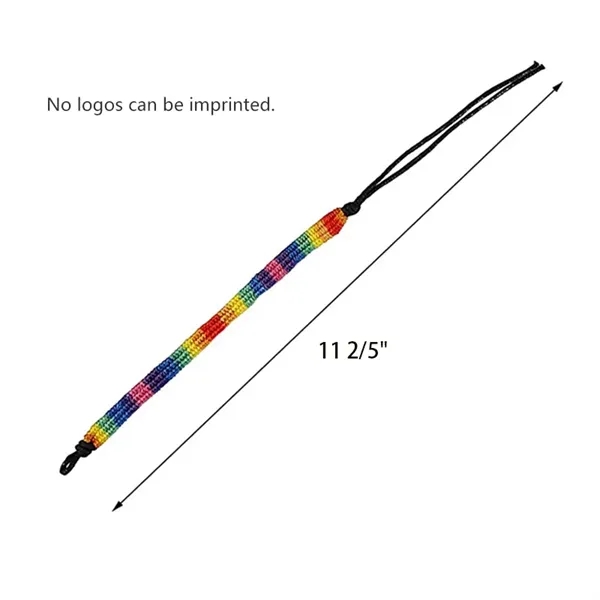 LGBT Pride Rainbow Woven Bracelet Adjustable Wristband - LGBT Pride Rainbow Woven Bracelet Adjustable Wristband - Image 0 of 3