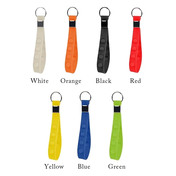 Push Pop Stress Reliever Keychain - Push Pop Stress Reliever Keychain - Image 1 of 9