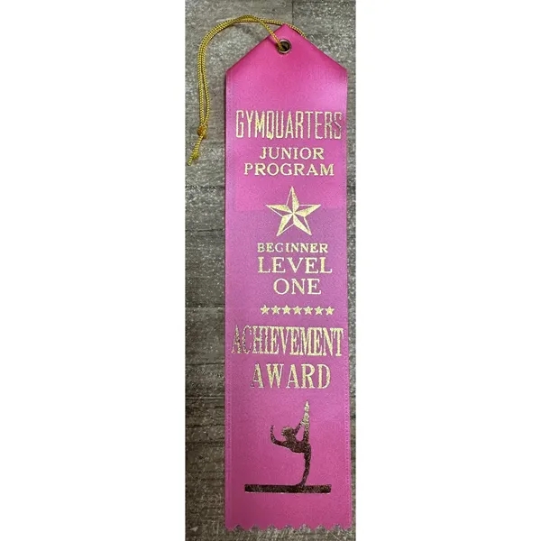 2" x 8" Custom Award Ribbon with String & Card - 2" x 8" Custom Award Ribbon with String & Card - Image 1 of 10