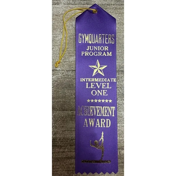 2" x 8" Custom Award Ribbon with String & Card - 2" x 8" Custom Award Ribbon with String & Card - Image 2 of 10