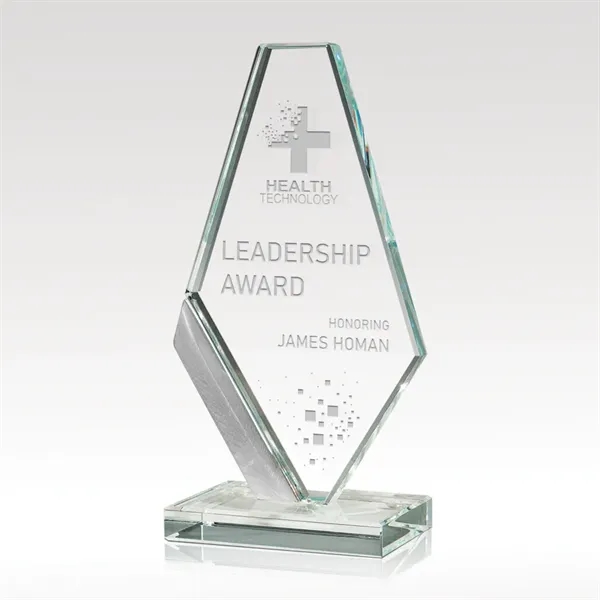 Glass Award with Metal Accents - Lyon