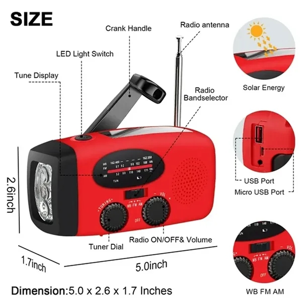 2000Mah Emergency Radio - 2000Mah Emergency Radio - Image 1 of 5