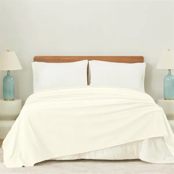 Polartec®  Softec™  Microfleece Blanket - Cream - Polartec®  Softec™  Microfleece Blanket - Cream - Image 0 of 3