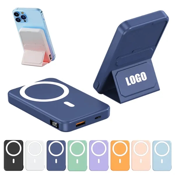 Foldable 10000mAh Wireless Magnetic Power Bank - Foldable 10000mAh Wireless Magnetic Power Bank - Image 0 of 4