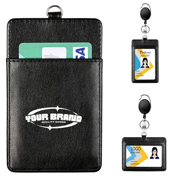 Retractable ID Badge Work Permit Holder  Multi-Card Slot - Retractable ID Badge Work Permit Holder  Multi-Card Slot - Image 0 of 3