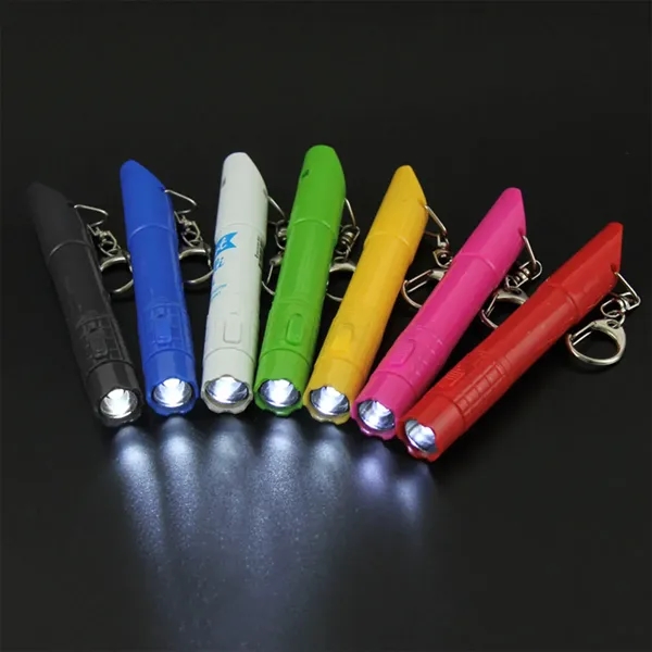 Multi-Function LED Flashlight Pen with Whistle and Keychain - Multi-Function LED Flashlight Pen with Whistle and Keychain - Image 3 of 4