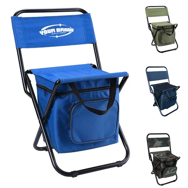 Portable Folding Ice Cooler Chair with Storage and Backrest - Portable Folding Ice Cooler Chair with Storage and Backrest - Image 0 of 4