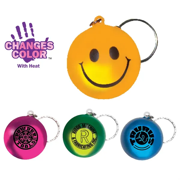 Mood™ Smiley Face Stress Key Chain - Mood™ Smiley Face Stress Key Chain - Image 0 of 5