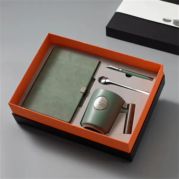 Sophisticated Notebook, Pen, Mug & Spoon Gift Set - Sophisticated Notebook, Pen, Mug & Spoon Gift Set - Image 0 of 4