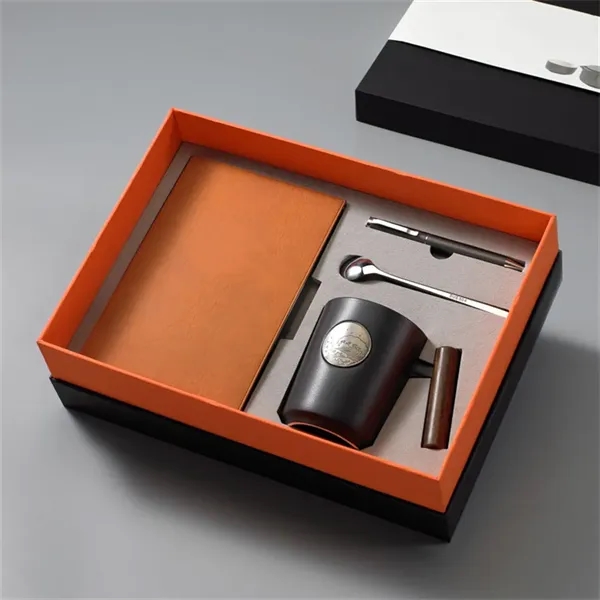 Sophisticated Notebook, Pen, Mug & Spoon Gift Set - Sophisticated Notebook, Pen, Mug & Spoon Gift Set - Image 1 of 4