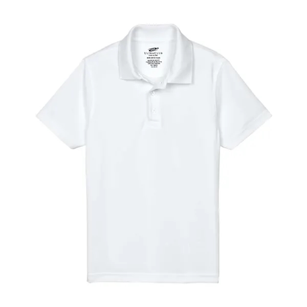 UltraClub Youth Cool & Dry Mesh Pique Polo - UltraClub Youth Cool & Dry Mesh Pique Polo - Image 9 of 11
