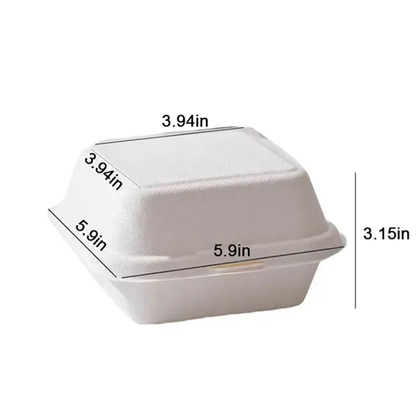 Biodegradable Sugarcane Pulp Takeout Box - 6 Inch - Biodegradable Sugarcane Pulp Takeout Box - 6 Inch - Image 3 of 7