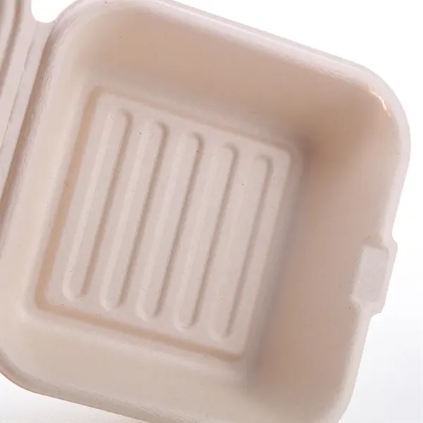 Biodegradable Sugarcane Pulp Takeout Box - 6 Inch - Biodegradable Sugarcane Pulp Takeout Box - 6 Inch - Image 5 of 7