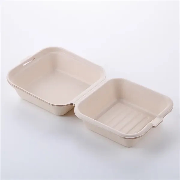 Biodegradable Sugarcane Pulp Takeout Box - 6 Inch - Biodegradable Sugarcane Pulp Takeout Box - 6 Inch - Image 6 of 7