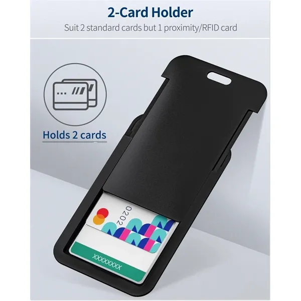 Sliding ID Badge Holder Hard Vertical Plastic Card Case - Sliding ID Badge Holder Hard Vertical Plastic Card Case - Image 5 of 5