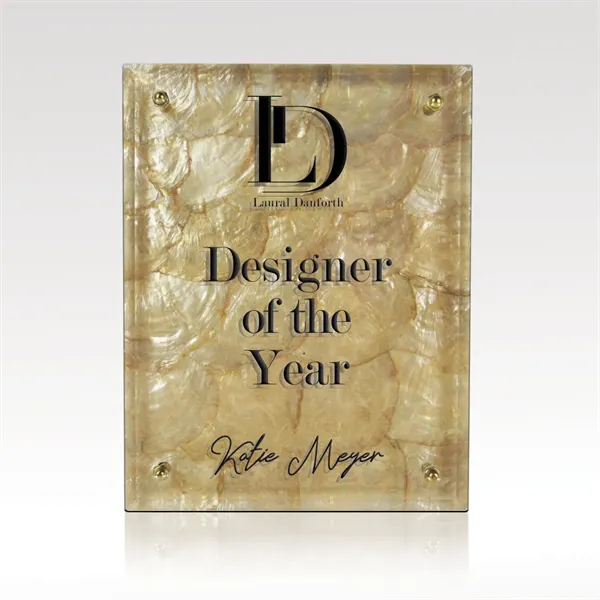 Gold Shell Plaque - Indulgence 7x9