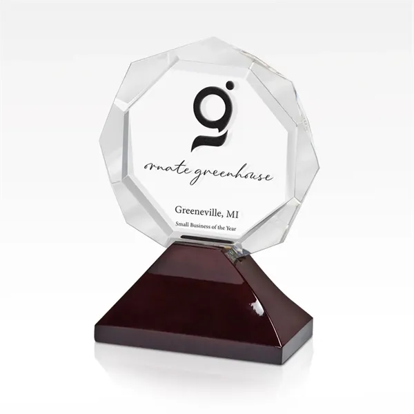 Crystal Award - Cherry Base - Optic Laguna - Crystal Award - Cherry Base - Optic Laguna - Image 0 of 0
