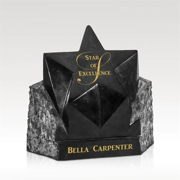 Rising Star Black Marble Award - Polished 5.75"