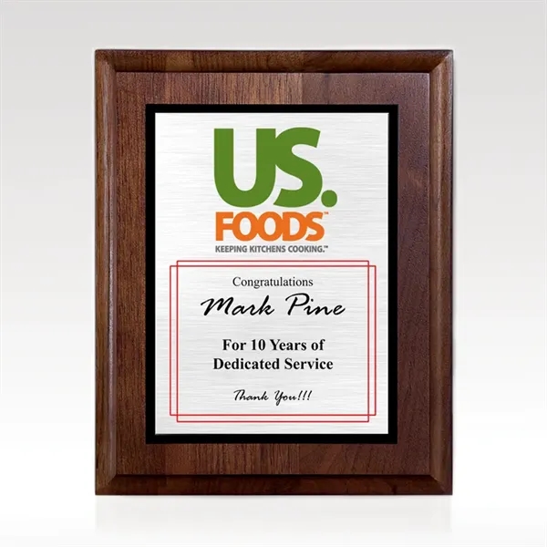 Custom Walnut & Zinc Plaque - Madaket Award
