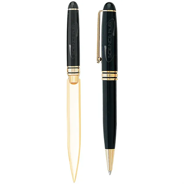 Danish-I Brass Letter Opener with GS Double Pen Set - Danish-I Brass Letter Opener with GS Double Pen Set - Image 2 of 7