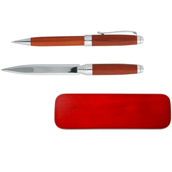 Terrific Timber-3 Pen and Pencil Set in Wooden Box - Terrific Timber-3 Pen and Pencil Set in Wooden Box - Image 4 of 4