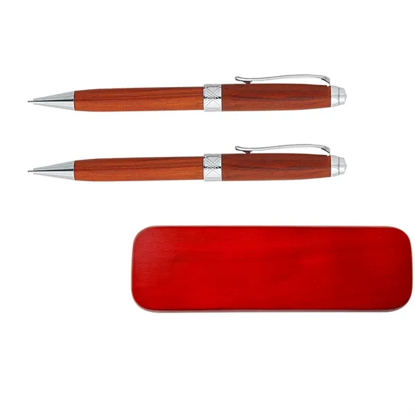 Terrific Timber-3 Pen and Pencil Set in Wooden Box - Terrific Timber-3 Pen and Pencil Set in Wooden Box - Image 1 of 4