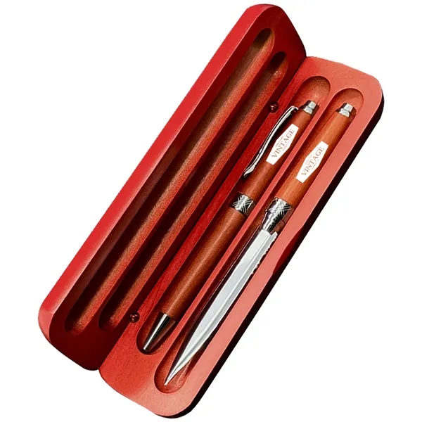 Terrific Timber-3 Pen and Pencil Set in Wooden Box - Terrific Timber-3 Pen and Pencil Set in Wooden Box - Image 3 of 4