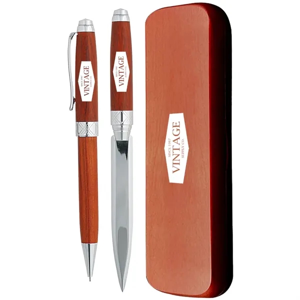 Terrific Timber-3 Pen and Pencil Set in Wooden Box - Terrific Timber-3 Pen and Pencil Set in Wooden Box - Image 2 of 4