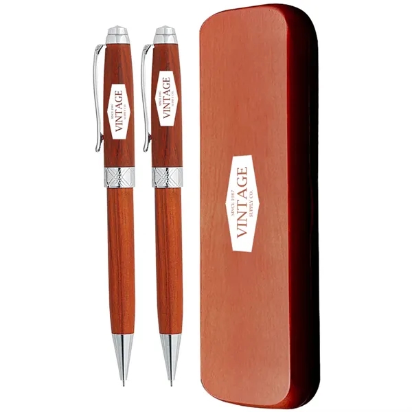 Terrific Timber-3 Pen and Pencil Set in Wooden Box - Terrific Timber-3 Pen and Pencil Set in Wooden Box - Image 0 of 4