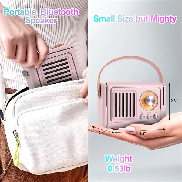 Rechargeable TWS FM Radio Vintage Bluetooth Speaker - Rechargeable TWS FM Radio Vintage Bluetooth Speaker - Image 3 of 5