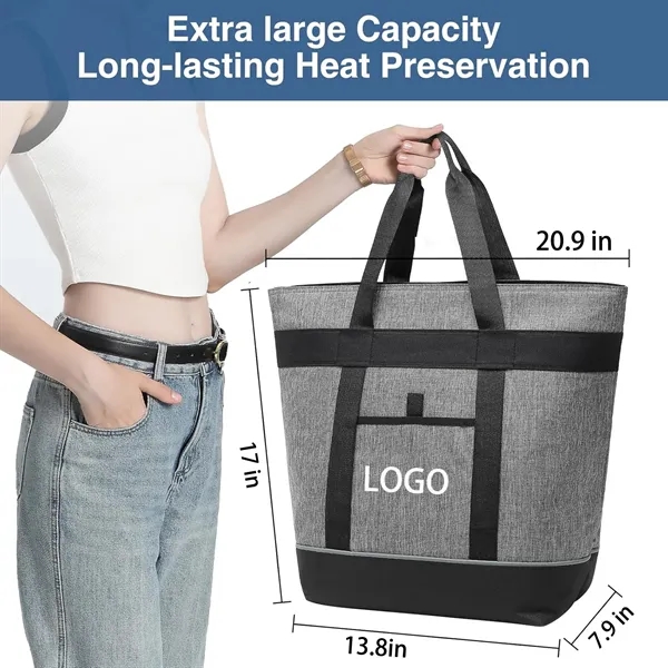 Large Reusable Jumbo Insulated Tote Cooler Bag with Thermal - Large Reusable Jumbo Insulated Tote Cooler Bag with Thermal - Image 1 of 2
