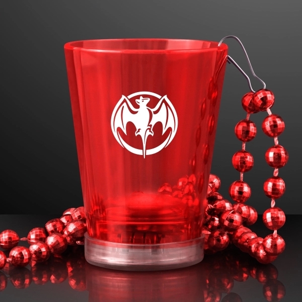 1.5 oz. Light Up Shot Glass on Party Bead Necklaces - 1.5 oz. Light Up Shot Glass on Party Bead Necklaces - Image 3 of 13