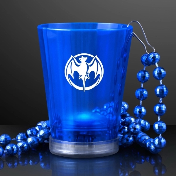 1.5 oz. Light Up Shot Glass on Party Bead Necklaces - 1.5 oz. Light Up Shot Glass on Party Bead Necklaces - Image 6 of 13