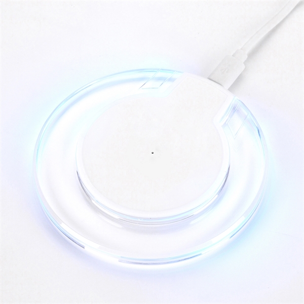 15W Ultra-slim UFO Shape Crystal Wireless Charging Pad - 15W Ultra-slim UFO Shape Crystal Wireless Charging Pad - Image 1 of 4