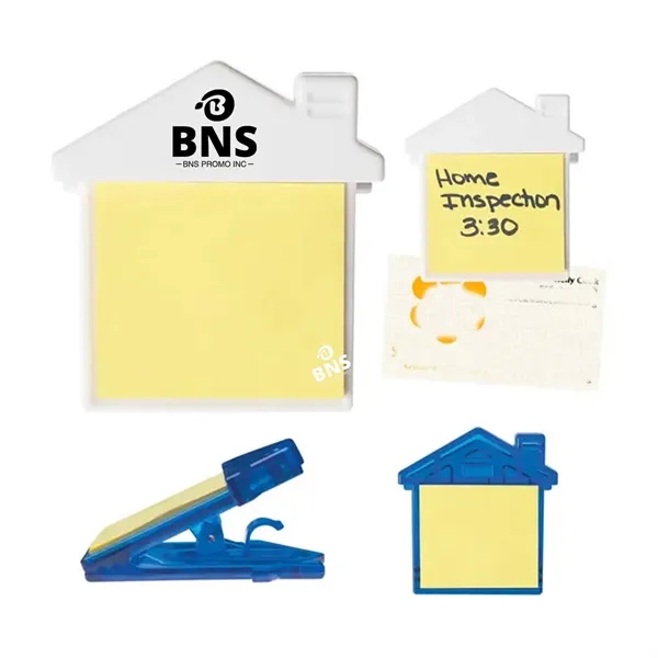 House Shaped Magnet Clip With Sticky Notes - House Shaped Magnet Clip With Sticky Notes - Image 0 of 1