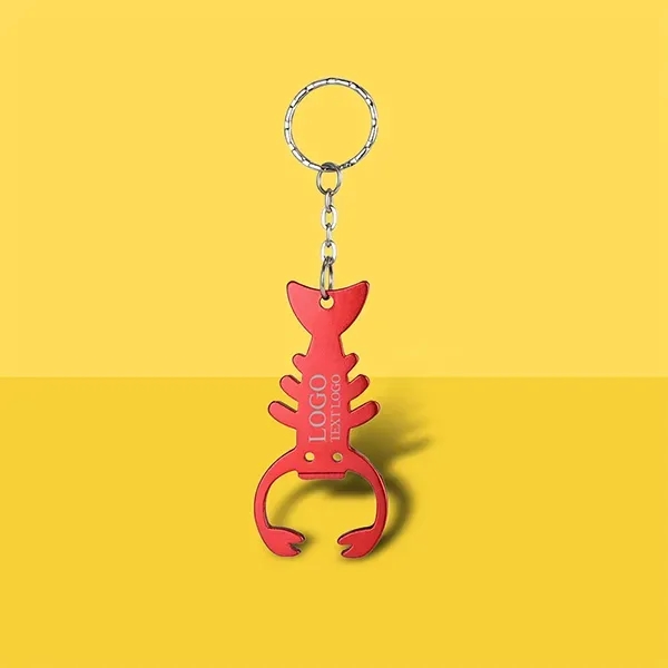 Lobster-Shaped Keychain Bottle Opener - Lobster-Shaped Keychain Bottle Opener - Image 0 of 9