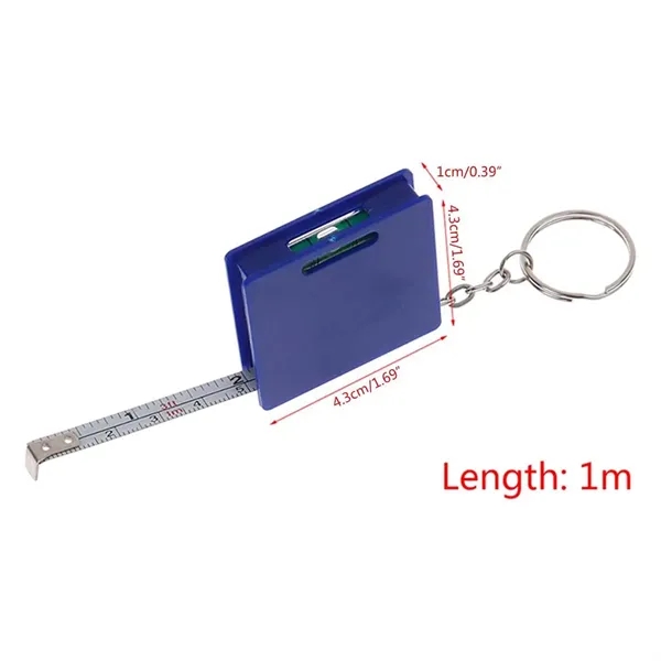 Portable Mini Keychain Tape Measure with Bubble Level - Portable Mini Keychain Tape Measure with Bubble Level - Image 1 of 4