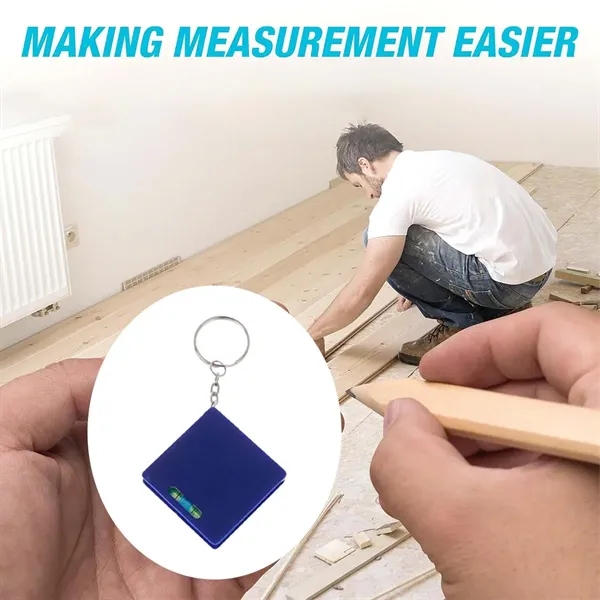 Portable Mini Keychain Tape Measure with Bubble Level - Portable Mini Keychain Tape Measure with Bubble Level - Image 2 of 4