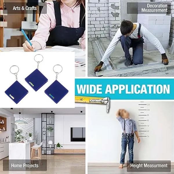 Portable Mini Keychain Tape Measure with Bubble Level - Portable Mini Keychain Tape Measure with Bubble Level - Image 4 of 4