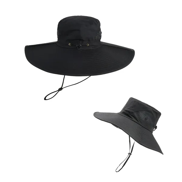 6" Wide Brim Water Repellent Ventilated Sun Hat - 6" Wide Brim Water Repellent Ventilated Sun Hat - Image 3 of 8